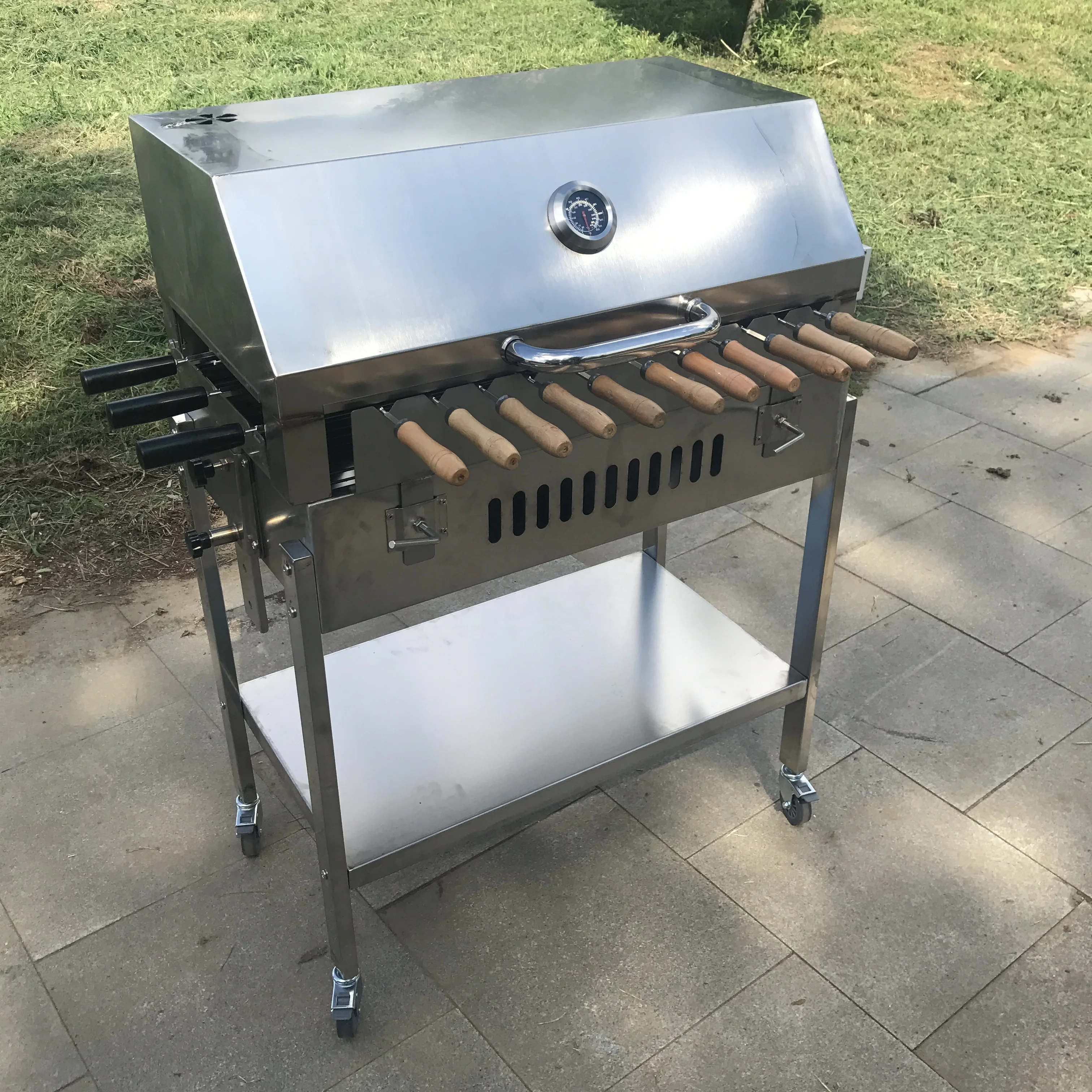 Adjustable traditional Asado bbq rotisserie argentine parrilla bbq