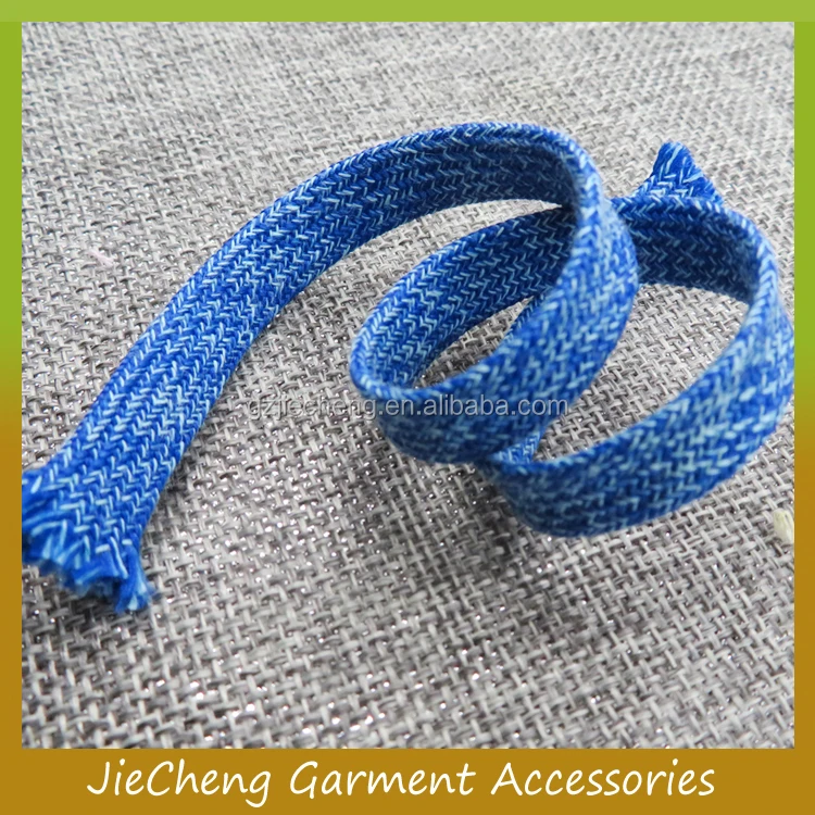 Colourful Clothing Stretch Narrow Polyester/cotton/nylon Fabric Woven Back Neck bing For