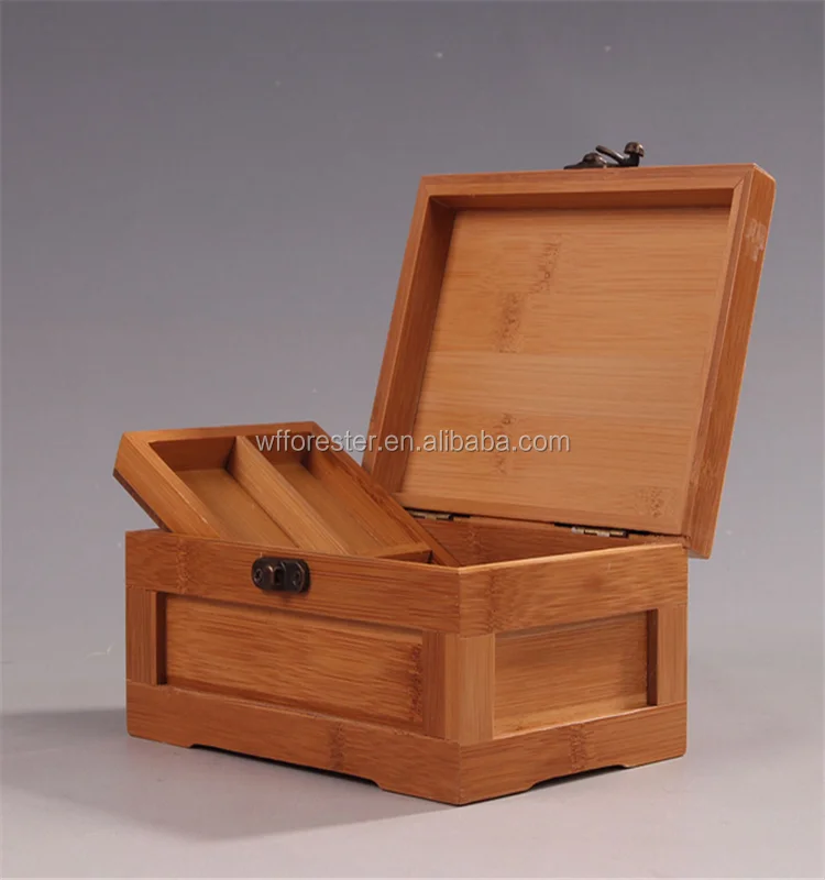 Best Selling Vintage Bamboo Storage Box With Hinged Lid Buy Bamboo