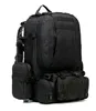 Black Camouflage Backpack Bag Outdoor Climbing Hiking Camping Combo Pack Multifunction Bag