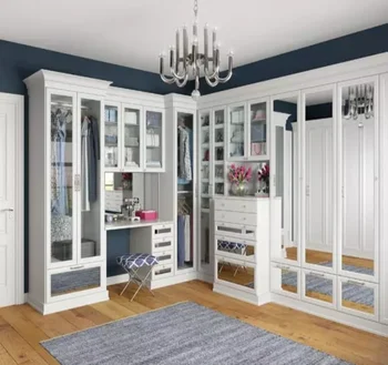 European Standard White Lacquer Bedroom Closet Organizers Product On