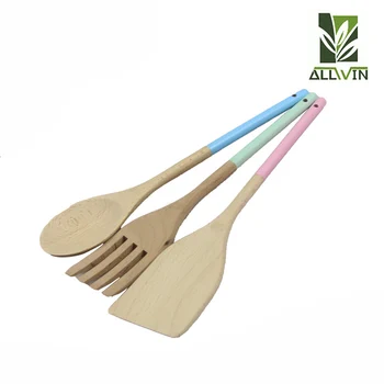 Colorful Handle Wood Utensils For Cooking Wholesale Online - Buy Wood