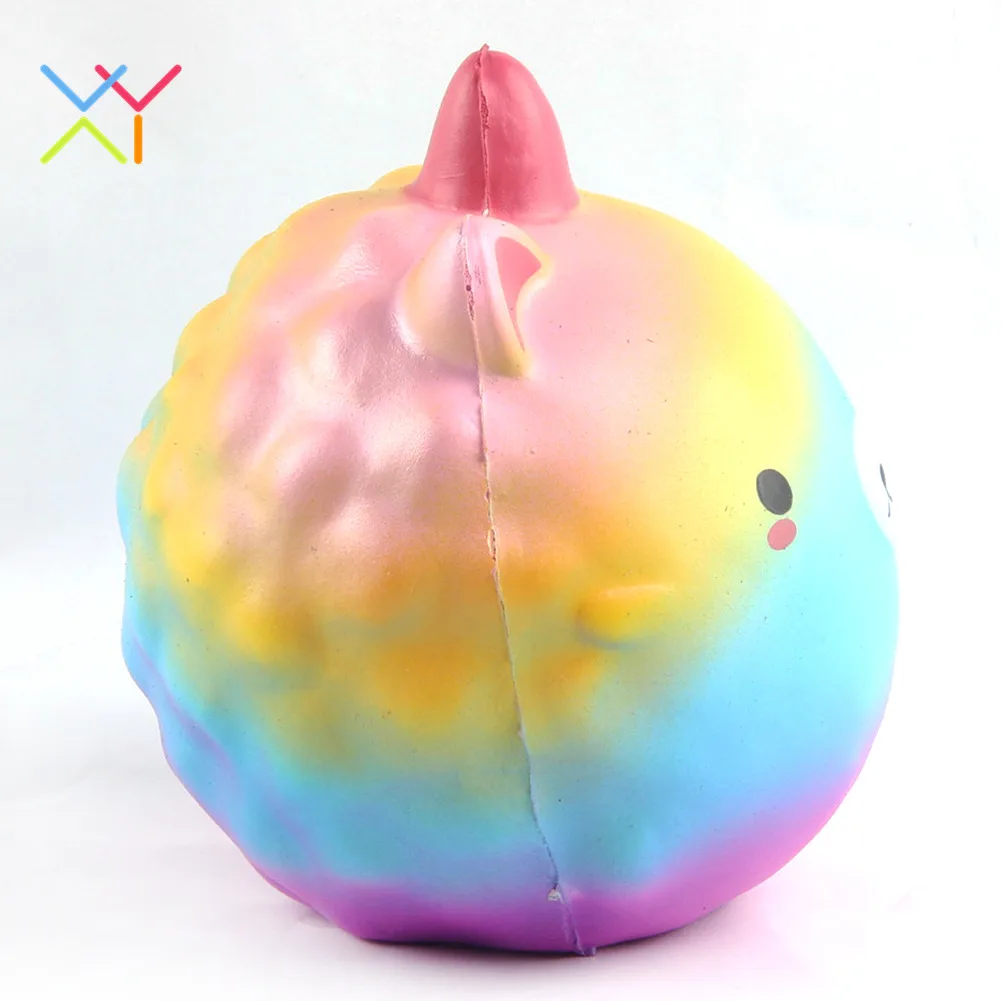 customized PU foam rainbow color unicorn squishy squeeze toy scented wholesale slow rising squishies