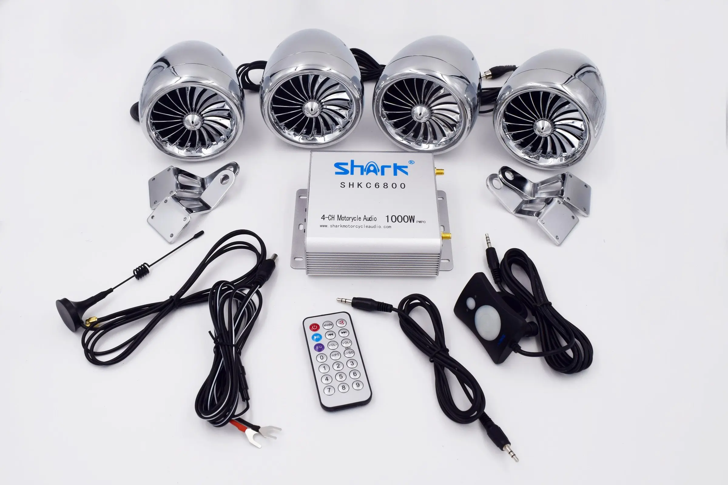 shark 1000 watt motorcycle audio system