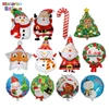 Colorful Various Shape Christmas Aluminum Foil Santa Clause Xmas Trees Snowman Balloon Party Supplies Decoration KBF115
