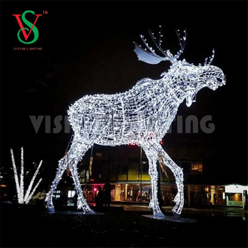 Outdoor Street menards christmas lights Commercial Decoration Large warm white Christmas Light Reindeer
