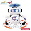 Top quality electric 360 rotation dancing robot with music&light