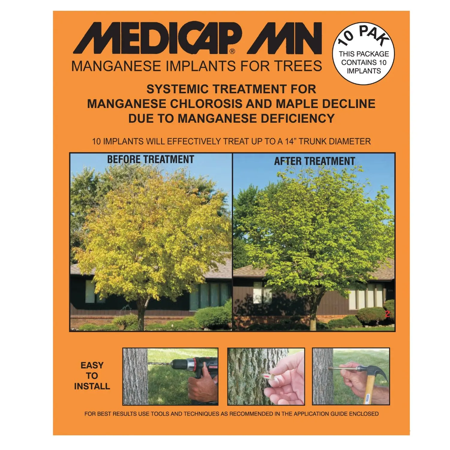 Medicap 25-Pack FE Systemic Iron Tree Implants for Control of Iron Chlorosis,
