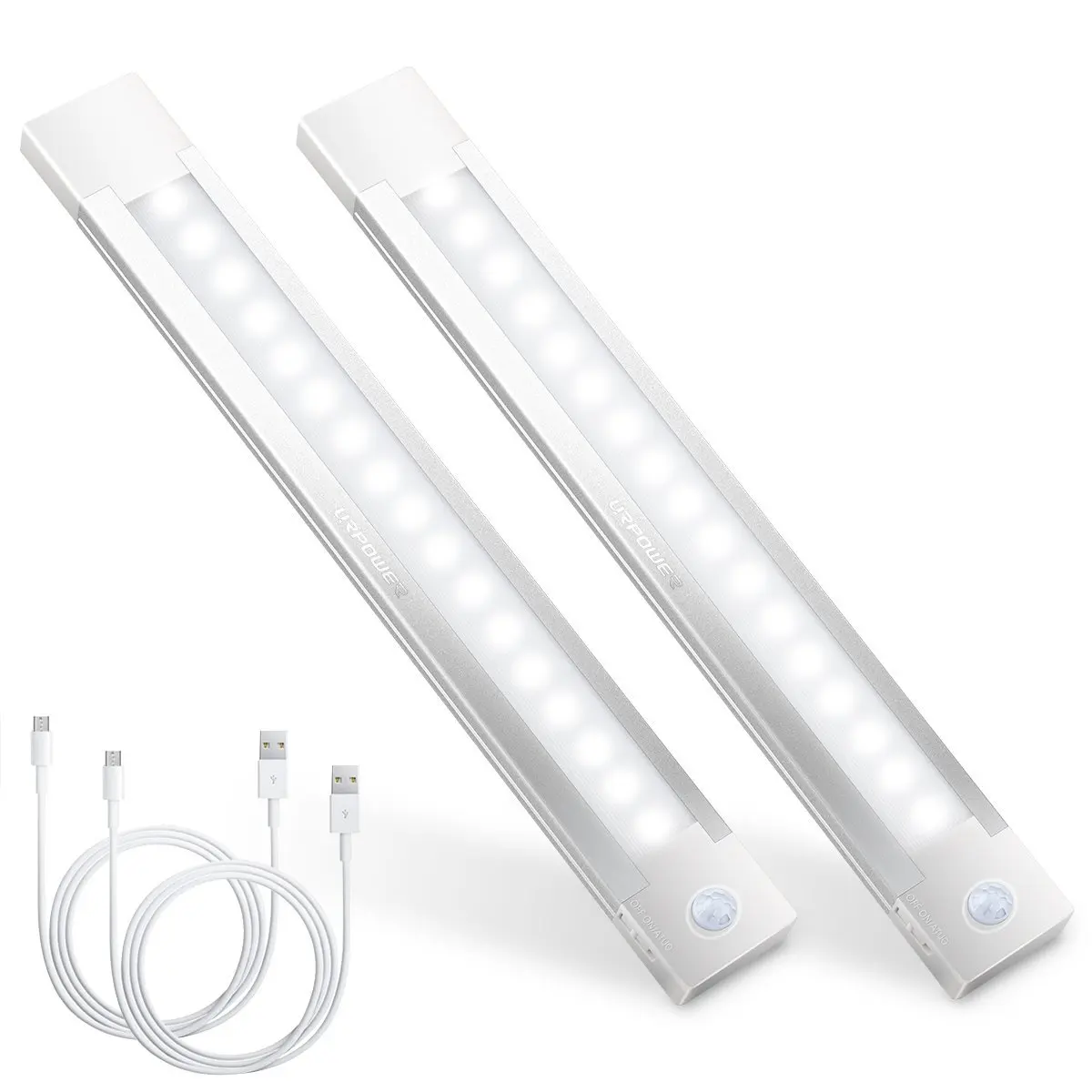 Warm White, 3-Pack Bonlux Wireless LED Motion Sensing Rechargeable Night Light Stick Anywhere LED PIR Motion Sensor Wall Light for Closet Cabinet Attic Stairway Hallway Wardrobe Nursery Lighting