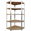 Adjustable 5 layer galvanized warehouse metal corner storage shelves