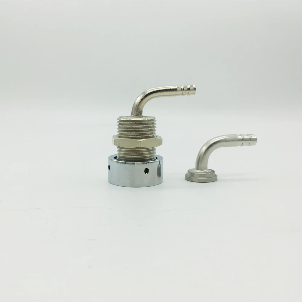 Chrome plated beer tap dispenser brass connector fittings for hose connect