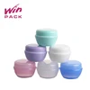 Green purple white pink semi-transparant blue cheap pp cream jar with 6 colors in stock