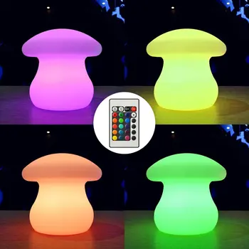 Dimmable Color Changing Led Mushroom Lamp Wireless Rechargeable Night Light Mood Lighting Kids Bedroom Living Dinning Room Bar T Buy Decorating
