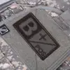 3D Military Woodland Blood Type Patch B A AB O Positive Hook NEG Coyote Tan Embroidery Cloth Standard Armbands
