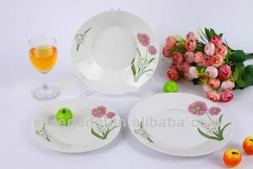 Desain natal putih porselen makan Makan set ID produk 