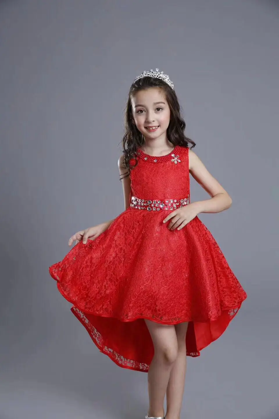 2018 Fashion Kids Party Wear Girl Dress Red Pakistan And ...