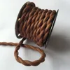 Edison bulb Cable Vintage Brown/Coffee Decorative Lamp Wire, Fabric Braided wires