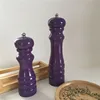 Purple colored custom pepper mills Glossy PU pepper grinder