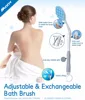 Adjustable round bath body sponge shower brush handle bath products