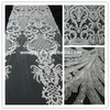 High quality White feathers embroidery lace fabrics used in fashion