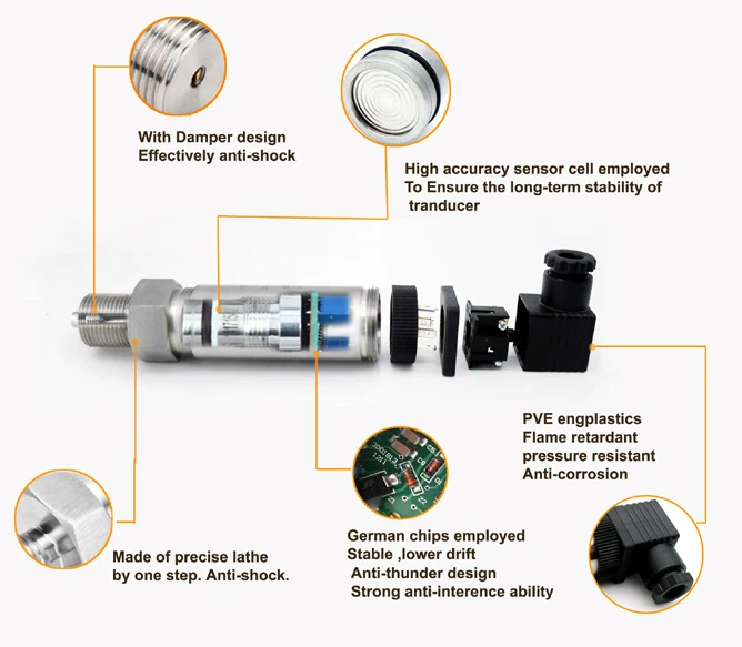 420ma Industrial Pressure Sensor,Pt203 High Accuracy Pressure Sensor