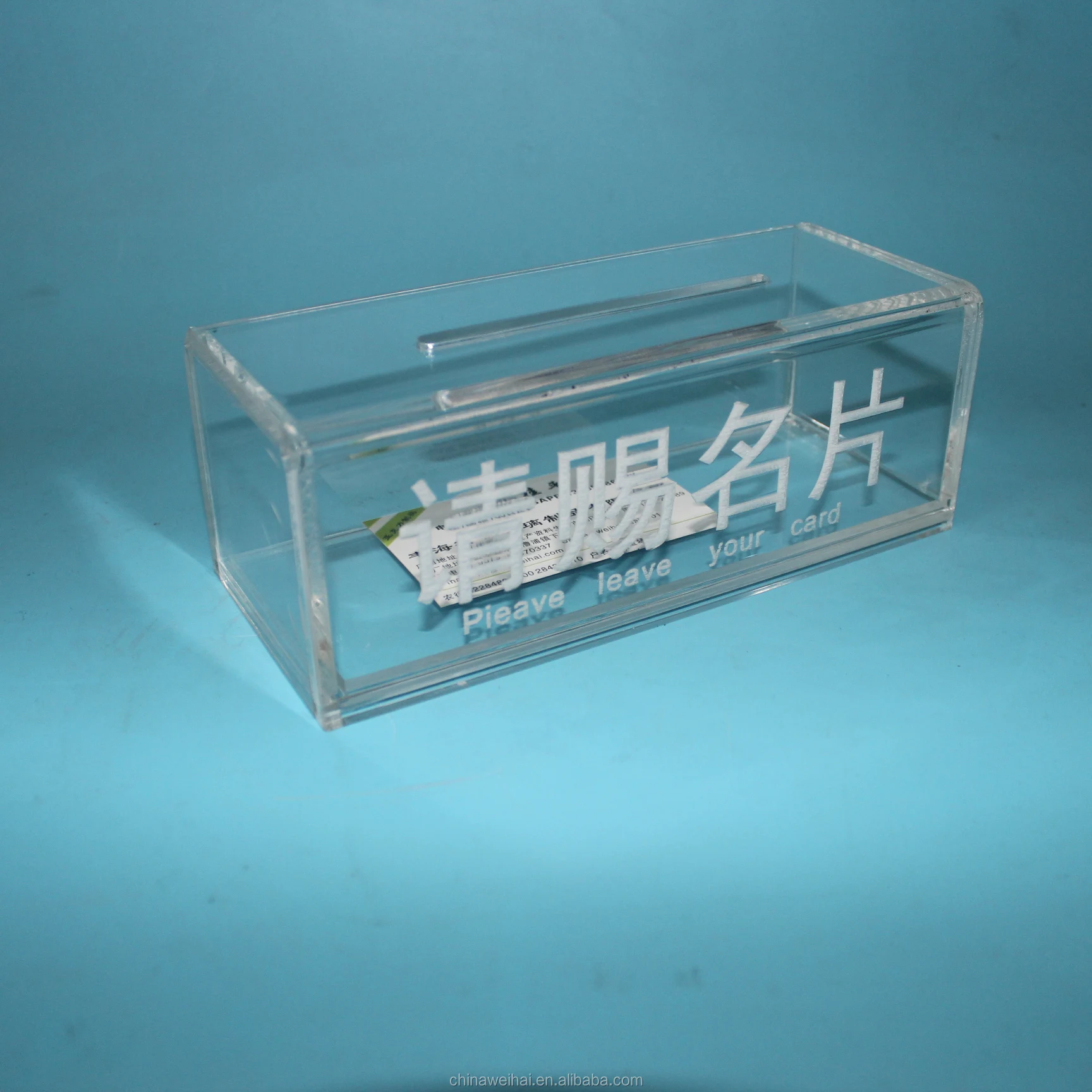 Clear Acrylic Name Card Box - Buy Name Card Box Product on Alibaba.com