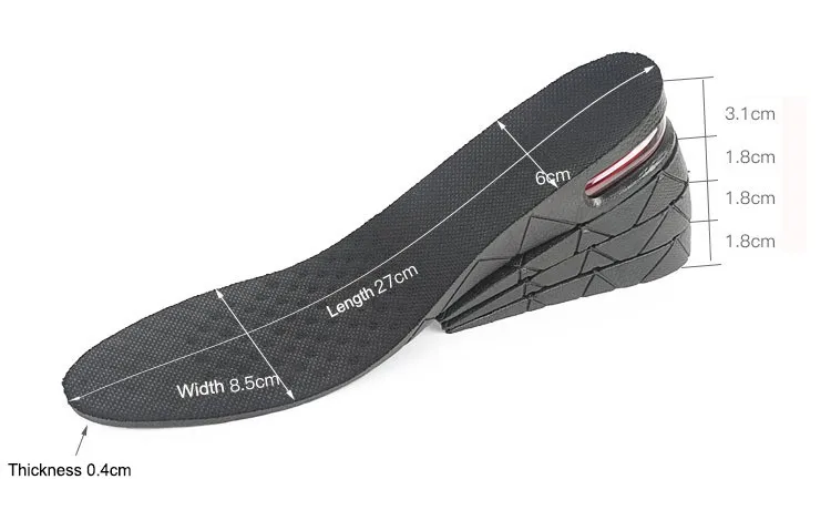 Height Boosting Insoles,Height Elevator Insole,Shoe Insert Height ...