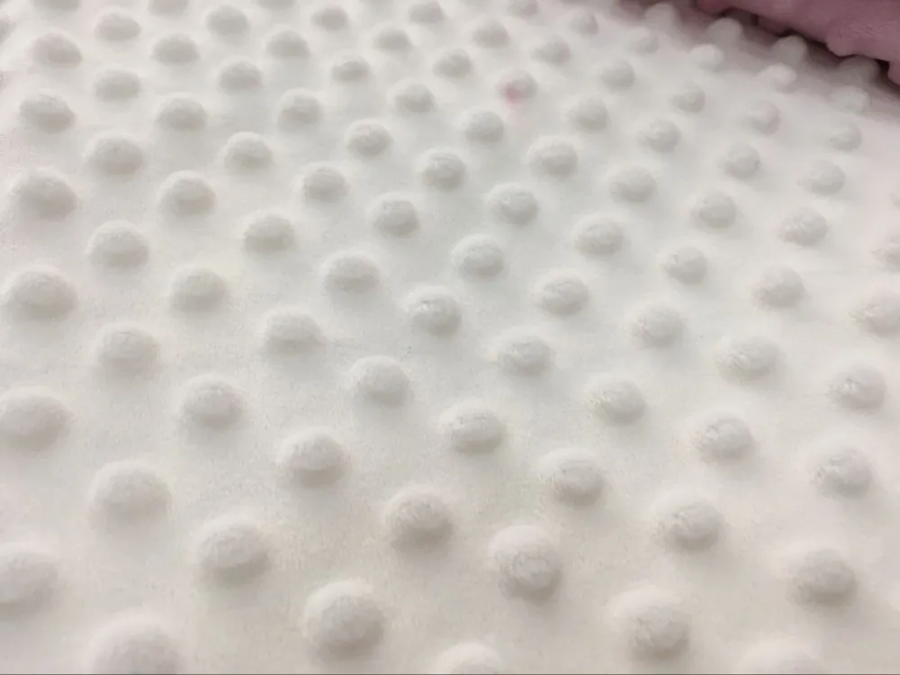 100 Polyester Super Soft Plush Warp Knitted Minky Dot Fabric For Baby