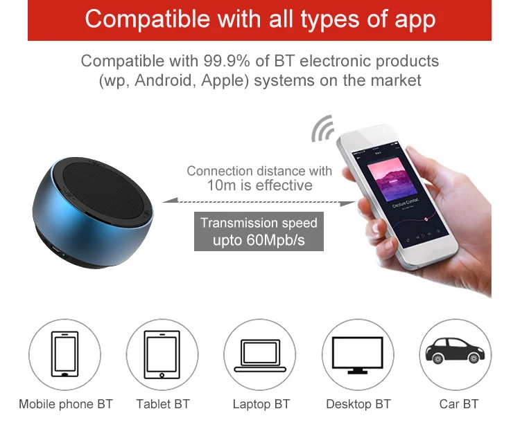 2020 Factory price Portable Mini led light smart wireless Blue tooth Speakers Mini - ANKUX.COM
