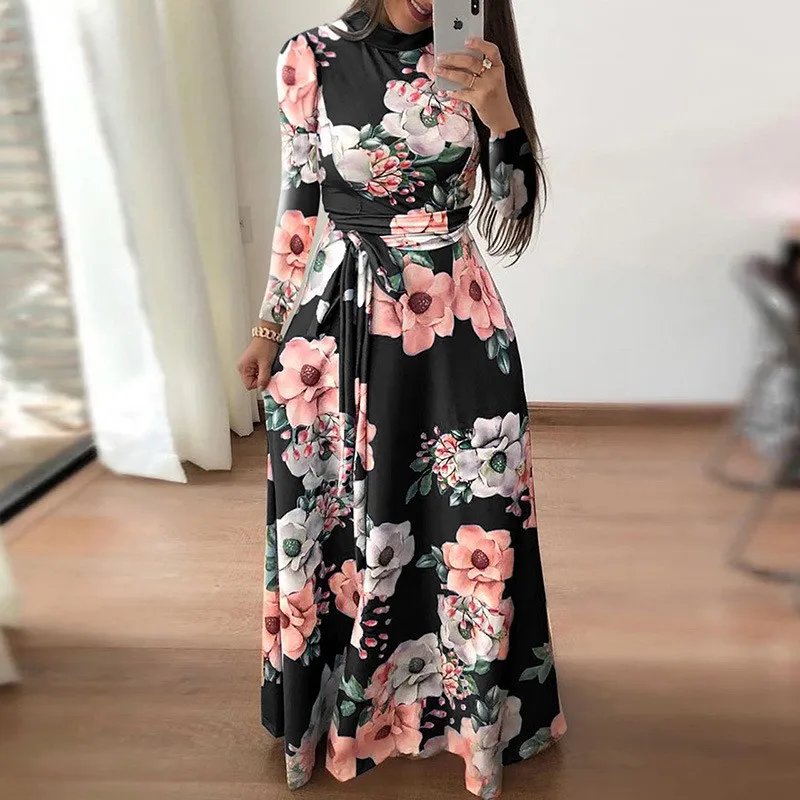 Modern Stylish Woman Clothing Ladies Floral Print Long Maxi Dress - Buy ...