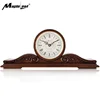 Oak Wood Quartz Westminster Chime Desk Table Clock for Decoration