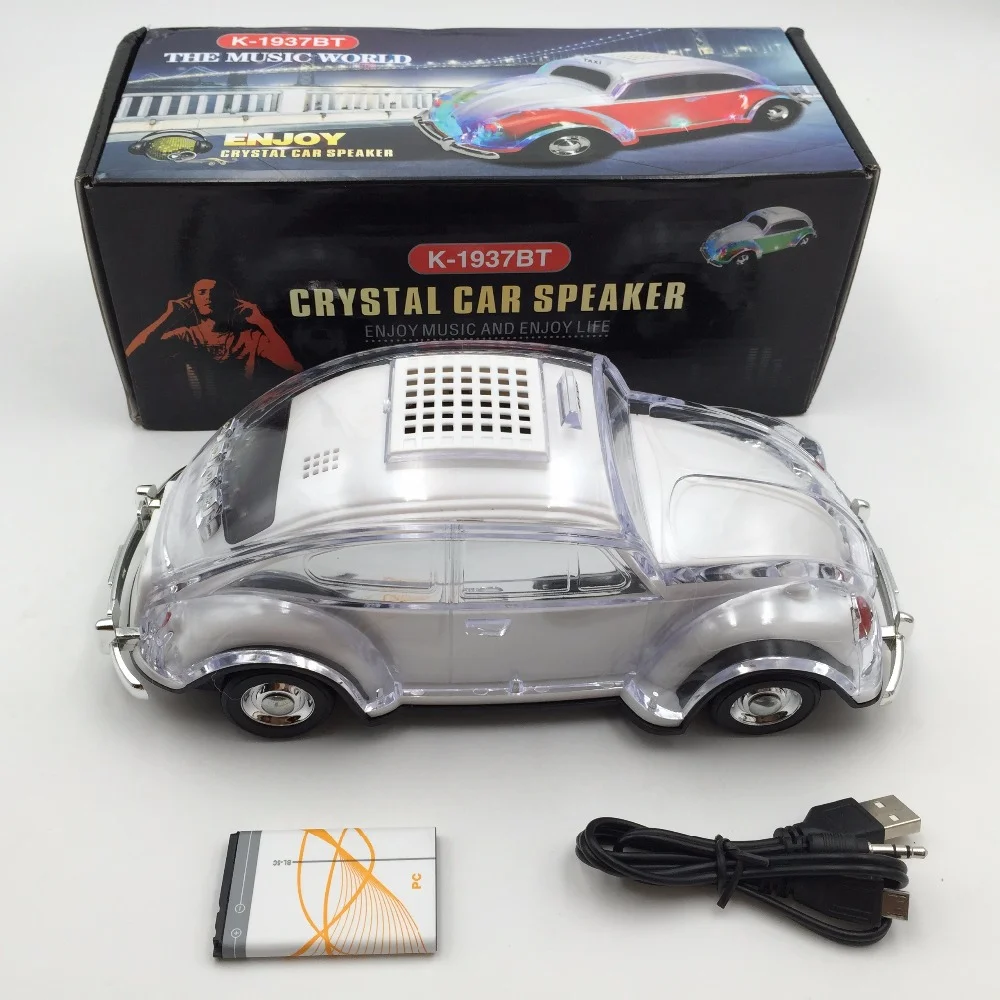 2019 New Ws1937bt Wireless Car Speaker With Crystal Shell Sevencolorr