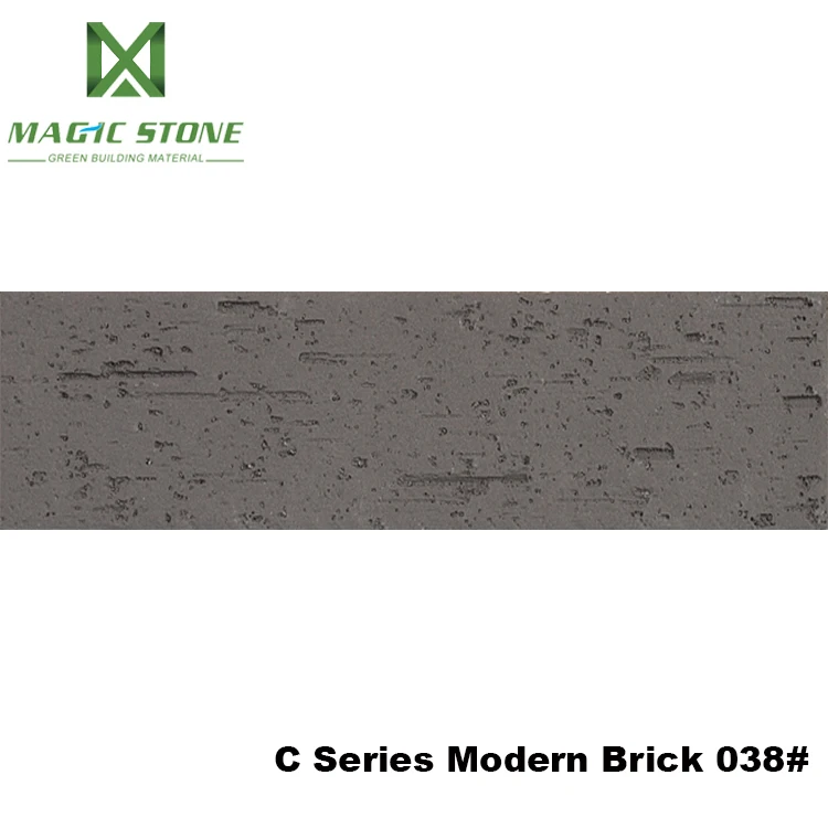 Bendable grey color facing brick fireproof and waterproof exterior wall brick