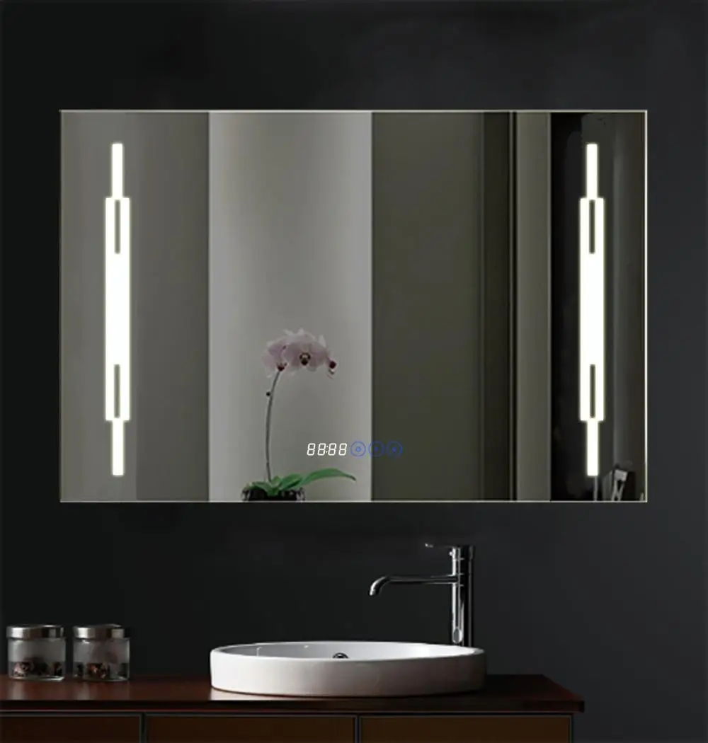 Aluminum structure led lights mirror wall mounted