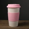 Custom cheap food-grade double wall mug creative travel double wall coffee cup with silicone lid