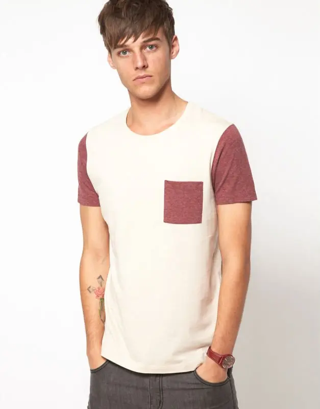 camiseta con bolsillo hombre