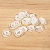 fashion two hole round flatback style clear plastic button types for clothes