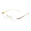 Original Design Handcrafted leopard Jewelry Eyewear 18K Solid Gold Optical Glasses Frame Setting with Natural Diamonds