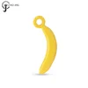 New design fashion custom metal yellow enamel fruit banana shape charms pendant