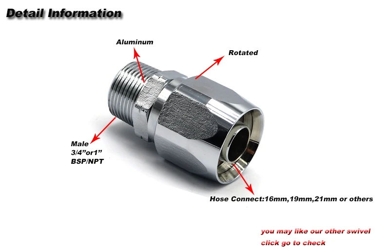 Aluminum Fuel Nozzle Hose Swivel 3/4'' Buy Fuel Nozzle Hose Swivel