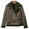 Woman Lamb Wool Jacket Long Sleeve Loose Composite Suede Coat