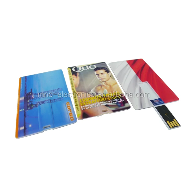 ABS plastic material business gift customized logo printing 16GB slim credit card usb memory stick - ANKUX.COM