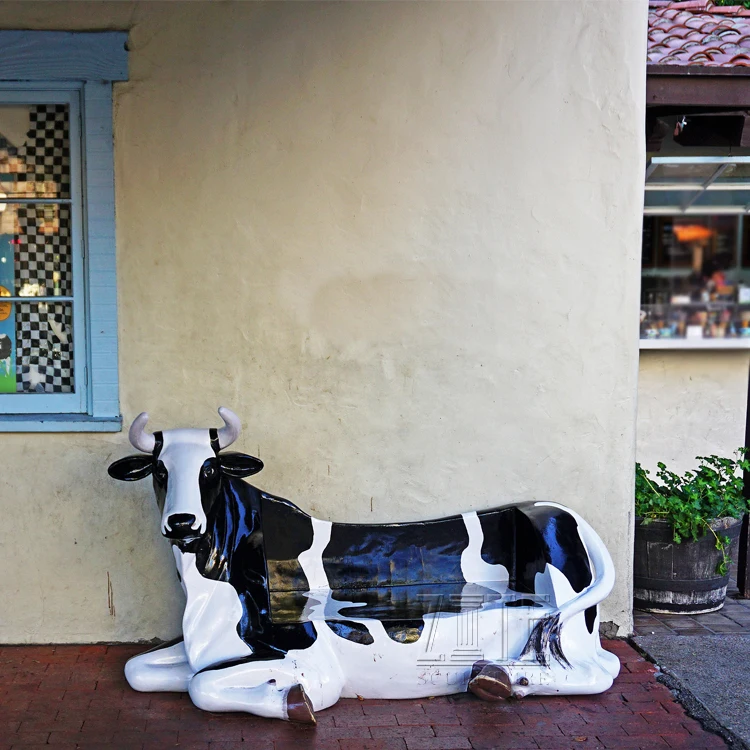 Modern Custom Outdoor Decoration Fiberglass Resin Cow Bench Buy