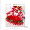 New Cotton Infant Boutique Clothing Baby Girl Red Christmas Wedding Dresses