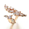 2018 newest long finger ring willow shape resizable ring