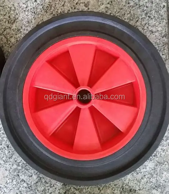 12"*1.75" Semi-pneumatic rubber wheel with plastic rim