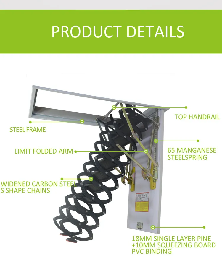 Factory Direct Sale Folding Attic Step Stairs