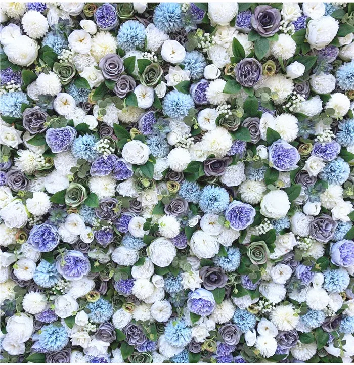 f-1371 新款高品质人造玫瑰兰花花墙背景婚礼