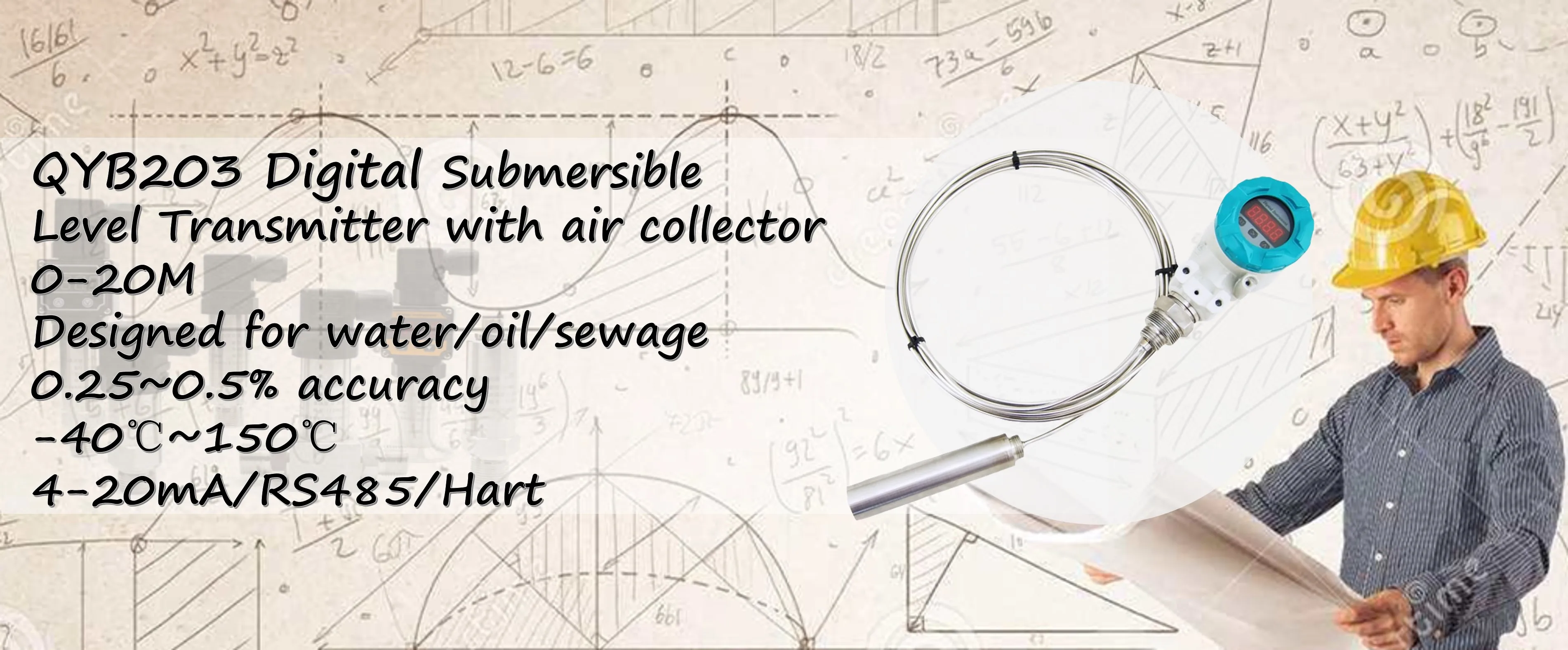 High temperature resistance submersible level transmitter