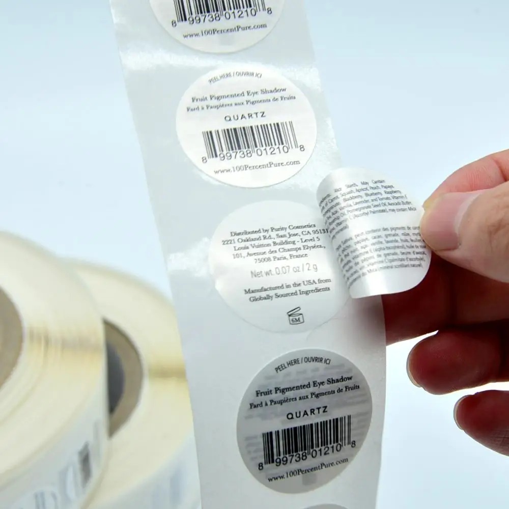 Recyclable Selfadhesive Barcode Sticker Labels For Cosmetic Jars Buy